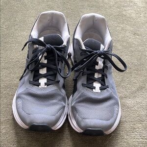 On Running CloudRunner  Gray and Black Athletic Shoes with Cushioned Midsole